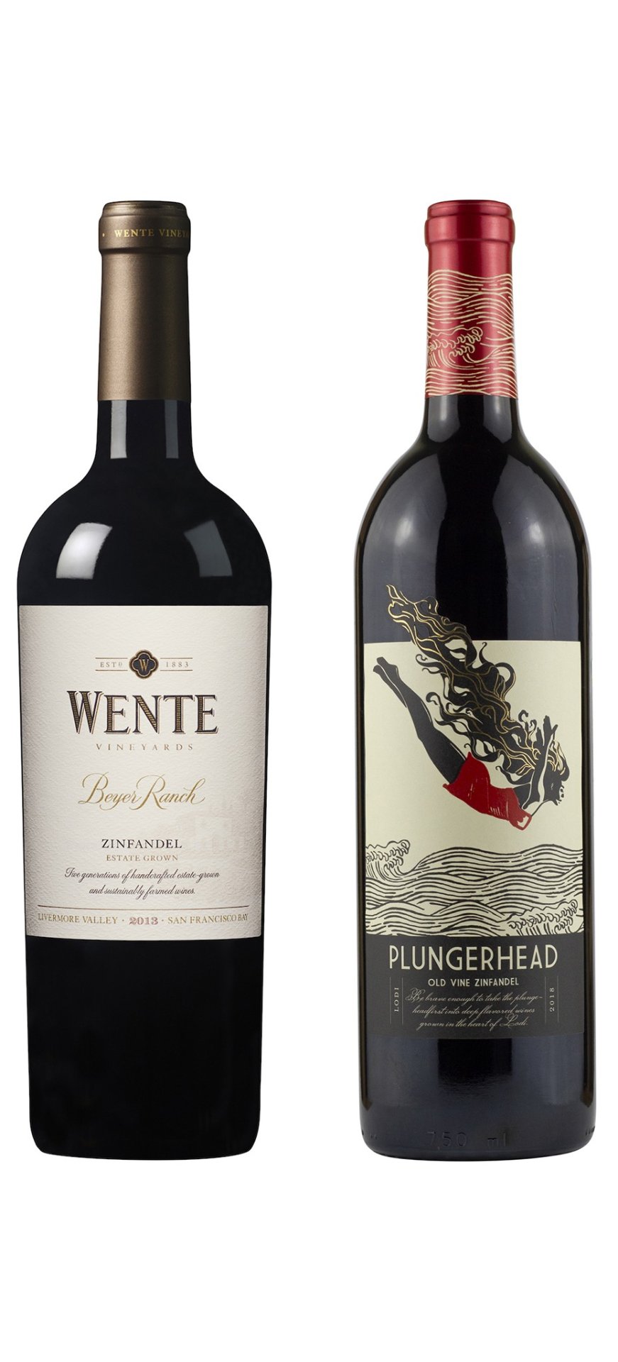 Wente Beyer Ranch Zinfandel + Plungerhead Old Vine Zinfandel